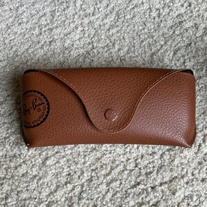 Ray-Ban Tan Leather Sunglasses Case